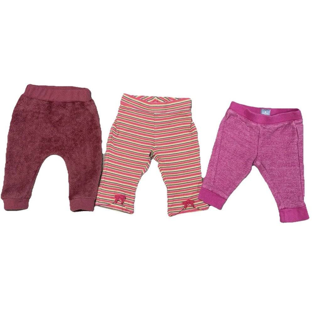 Y2K 2000 Vintage Baby Gap Bon Bebe Set Of 3 Girls Pants 3-6M Bundle Chenille EUC
